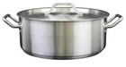 20 Qt Stainless Steel Brazier W  Lid - Commercial Braising Pan  Heavy-duty