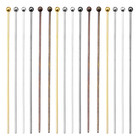 100pcs 16-70mm Gold Color Eye Pins Ball Head Pins For Jewelry Making Findings Di
