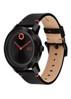 Brand New Movado Trend Impulse Men   s Orange Dial Leather Strap Watch 3601059