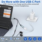 Usb C To 3 5mm Headphone And Charger Adapter 2-in-1 type C Aux Jack Cable    