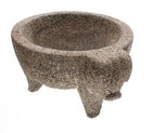 Old Molcajete Mortar - Bowl Only Pig s Head 8in 8lbs Volcanic Lava Stone Used