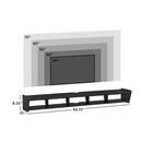 Floating Tv Stand 65in Black Wood Wall Mounted Modern Shelf Media Console Center