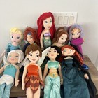 Disney Princess Dolls Soft Plush 20    Elsa Ariel Belle Ana Jasmine Merida Lot 9