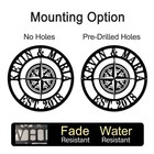 Personalized Compass Metal Sign Custom Name Monogram Nautical Wall Art Decor Gif