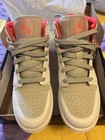 Jordan Air Jordan 1 Retro Gs 6y White gray red Leather Mid Top 302359-007