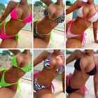 Womens Sexy Triangle Push Up Brazilian Bikini Side String Swimwear Bathing Suits