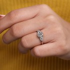 1ct Round Diamond 3 Stone Lab Grown Diamond Wedding Ring 10k Gold Promise Ring