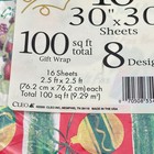 Cleo Vintage 2000 Christmas Gift Wrap 16 Sheets 8 Designs 100 Sq Ft Santa Y2k