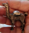 925 Sterling Silver 45 Grams 2  Alpaca Llama Figurine Peru Vintage Mark