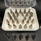 Vintage 1970 Wilton 35 Piece Piping Tip Set Cake Decorating Tips W  Storage Case
