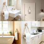 Dhshrxd Bathroom Toilet Paper Holder Wooden Bead Toilet Roll Holder Hanging