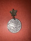 Antique 1902 King Edward Vii   Queen Alexandra Coronation Medal Badge Crown Pin