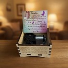    to My Daughter       love  Mom    Hm Wind Up Mini Wooden Music Box
