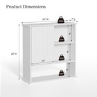 Bathroom Wall Mount Cabinet Medicine Cabinet Storage Cupboard Organizer White