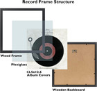 5 Pack Vinyl Record Frames 12x12 Lp Album Cover Wall Display 12 5x12 5 Black