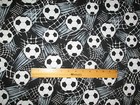 Soccer Ball Net Futbol Olympics Sports Black White Cotton Fabric Fq