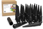  20 Pcs Thread Spike Spline 4 40  Long Lug Nuts 9 16 -18 Black 2002-11 Ram 1500