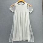 Vtg Disney Ariel The Little Mermaid White Lace Mesh Nightgown Kids Xs 1990s Rare