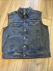 Harley Davidson Blue Denim Vest With Eagle Design Xl