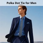 Polka Dot Ties For Men  3 15  Classic Mens Tie Satin Men s Neckties For Navy