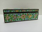 Chinese Embossed Painted Metal Enamel Tobacco Cigarette Box Table Top Snuff