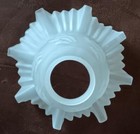 Replacement Vintage Tulip Shaped Light Shade Ruffled Edge Frosted Satin Glass