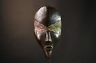 African Lega Mask Carved Wood Tribal Face Dr Congo Ritual Art Decor-g3540
