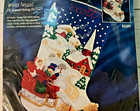 Bucilla Winter Twilight Vintage Felt Christmas Stocking Kit Rare Sterilized