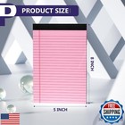 Dorfas 12 Pack Note Pads 5  X 8  Legal Pads College Ruled Notepads Colored Wr