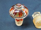 Lot Of 5 Vintage Glass Decanter Bottle Stoppers Clear White Ball Cork