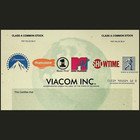 Viacom Inc Stock Certificate Specimen From 1986 Ft Nickelodeon  Paramount  Mtv  
