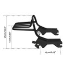 Black Two-up Luggage Rack Fits For Harley Sport Glide Low Rider Fxlr Flsb 18-25