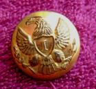 Non Excavated Civil War Eagle  i  Infantry Officer Over Coat Button