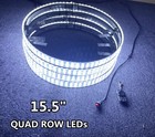 Set With  4  17 5  Quad Row Strobes Pure White Car Truck Led Wheel Rim Lights