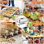 8 Pack Chafing Dish High Grade Stainless Steel Chafer Complete Set Silver 8qt