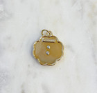 Chanel Gold Black Rhinestone Clover 23mm Stamped Designer Button
