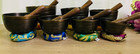 7 Pc Brown Tibetan Singing Bowl Set Nepal Handmade Meditation Sound Healing