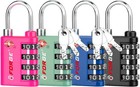 Forge Tsa Approved Luggage Lock W keys  Travel 4-digit Combination Padlock Reset