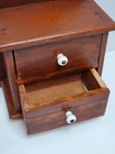 Vintage Hanging Wall Box Primitive With Two Drawers 9  Tall