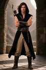 Men s Black Medieval Hooded Surcoat Cloak Sleeveless Festival Costume Cape Top