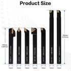 21 Pcs Kit indexable Lathe Turning Tool 1 2  12mm Shank 7pcs Metal Lathe Cutting