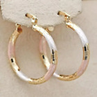 Vintage Boho 14k Gold-plated Copper Hoop Earrings Jewelry Women Girls Gift New