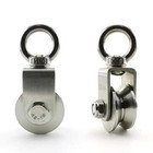 1pack V Type Swivel Pulley 304 Stainless Steel Duplex Bearing Supersilent Detach