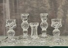 Crystal Candle Holders Table Centerpiece Candlesticks Glass Wedding Decor 5 Pc  