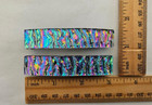 Fused Small Pair multicolor Dichroic Glass Genuine French Hair Barrettes