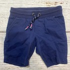 Cat   Jack Girls Shorts Navy Blue Chino Flat Front Xs 4 5