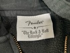Fender Guitar Vintage Black Zip Up Hoodie Size Xl Unisex