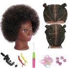 African Braiding Mannequin Head With 100  Human Hair  Cosmetology Mannequin Head