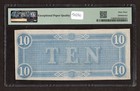 1864  10 T-68 Confederate States Of America Note - Pmg 63 Epq