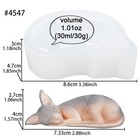 Sleeping Sphynx Cat Resin Silicone Mold For Epoxy Casting  3inch 
